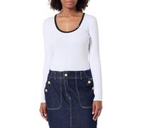 Calvin Klein Jeans LV044D360G Suéter de algodón con Bloques de Color para Mujer, Color Negro (Negro), Talla M, Negro (Negro), M