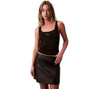 Calvin Klein Jeans LV047A804G Camiseta sin Mangas con Monograma Scoop NK Rib para Mujer, Color Negro (Negro), Talla 2XS, Negro (Negro), XXS