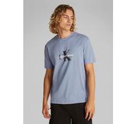 Calvin Klein Jeans Camiseta azul ahumado / negro / blanco, Talla M