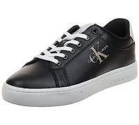 Calvin Klein Jeans Mujer Sneaker Suela Cupsole Classic Fluo Contrast Wn Zapatillas, Negro (Black/Ancient White), 39