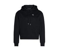 Calvin Klein Jeans Mujer Sudadera Ck Embroidery con Capucha, Negro (Ck Black), L