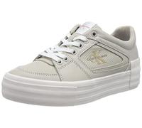 Calvin Klein Jeans Mujer Vulcanizes Sneaker Vulc Flatform Bold Fluo Contr con Plataforma, Beige (Eggshell/Raspberry Sorbet), 37