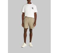 Calvin Klein Pantalón Cargo Hombre Shorts Washed con Cintura elástica, Beige (Stone Gray), 33W