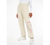 Calvin Klein Jeans Pantalón Mujer tipo chándal con monograma. Natural M (M)