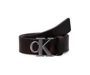Calvin Klein Jeans Round Mono Cinturón Piel natural 115 cm marrón
