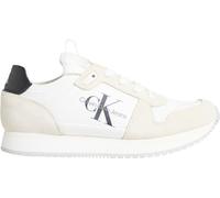 Calvin Klein Jeans Runner Sock Laceup Ny-lth Wn, Zapatillas Mujer, Bright White Creamy White Black, 36 EU