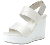 Calvin Klein Jeans Sandalias de cuña Mujer Calzado, Blanco (Creamy White/Eggshell), 40