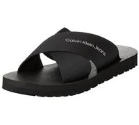 Calvin Klein Jeans Sandalias Hombre Cross Slip-On Verano, Negro (Triple Black), 45