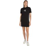 Calvin Klein Jeans Satin CK T-Shirt Dress, Vestidos de Camiseta Mujer, CK Black,