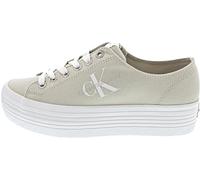 Calvin Klein Jeans Sneaker para Mujer Vulc Flatform Essential Mono con Plataforma, Beige (Eggshell/Bright White), 40