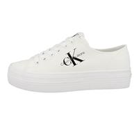 Calvin Klein Jeans Sneaker para Mujer Vulc Flatform Essential Mono con Plataforma, Blanco (White), 40