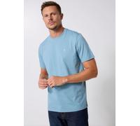Calvin Klein Camiseta de Manga Corta Hombre Classic Monogram tee con Cuello Redondo, Azul (Smoke Blue), XL