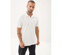 Calvin Klein Polo de manga corta para hombre Monogram Piqué algodón Blanco S