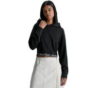 Calvin Klein Jeans Sudadera con Capucha Mujer, Negro (CK Black), 3XL