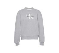 Calvin Klein Sudadera Mujer Monologo French Terry con Cuello Redondo, Gris (Heroic Grey Heather), XS