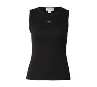 Calvin Klein Camiseta sin Mangas SL Woven Label 2X2 Baby Rib Cuto LV047F246G para Mujer, Color Negro, Talla S