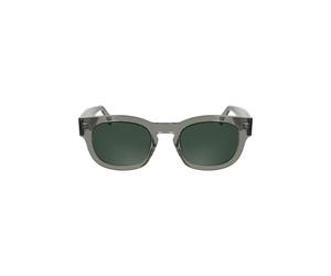 Calvin Klein Jeans Unisex Adult Sunglasses CKJ25601S - Grey To Dark Grey with Solid Green Lens