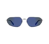 Calvin Klein Jeans Unisex Adult Sunglasses CKJ26200S - Silver with Solid Blue - Light Blue Lens