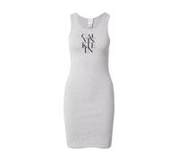 Calvin Klein Vestido Bodycon Mujer Cotton Rib Mini, Gris (Heroic Grey Heather), XL