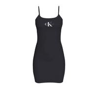 Calvin Klein Jeans Vestido para Mujer Monologo Tirantes Estrechos, Negro (CK Black), L