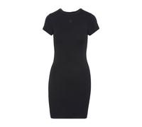 Calvin Klein Vestido camisero corta Mujer Mini con cuello redondo, Negro (Black), S