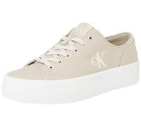Calvin Klein Vulc Flatform Low CV MG Yw0Yw01763, Parte Superior Baja Mujer, Beige (Eggshell/Creamy White), 36 EU