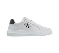 Calvin Klein Sneaker con Suela Cupsole Hombre Chunky de Piel, Blanco (Bright White/Black), 44