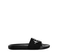 Calvin Klein Jeans Zapatillas de Baño para Hombre Slide Monogram Co Flip Flops, Negro (Black/Bright White), 42