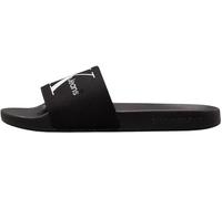 Calvin Klein Jeans Zapatillas de Baño para Hombre Slide Monogram Co Flip Flops, Negro (Black/Bright White), 45