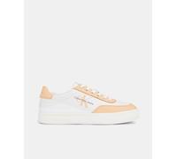 Calvin Klein Jeans Zapatillas de mujer tipo casco bajas en piel. Beige 39