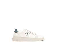 Calvin Klein Jeans Chunky Cupsole Authentic YM0YM01123, Zapatillas Deportivas Hombre, Beige (Creamy White/Eggshell/Green), 44.5 EU