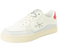 Calvin Klein Jeans Zapatillas para Hombre Sneaker de Piel, Marfil (Creamy White/Natural Cord), 40 EU