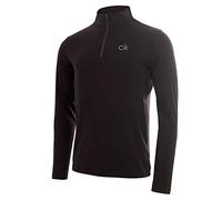 Calvin Klein Jersey de Punto de algodón con 1/2 Cremallera -Apagón - M