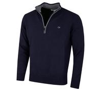 Calvin Klein Hombre 2026 Punto Grueso Algodón 1/2 Zip Ck Golf Suéter 48% OFF