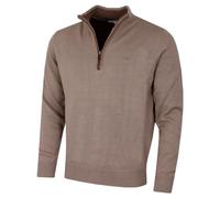 Calvin Klein Jersey de Punto de algodón con 1/2 Cremallera -Moca - L