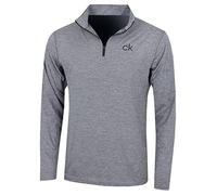 Calvin Klein Jersey de Punto de algodón con 1/2 Cremallera -Plata - S