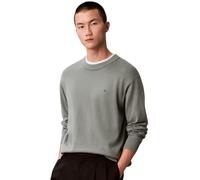 Calvin Klein Jersey Hombre Cotton Relaxed con Cuello Redondo, Gris (Autumn Green), XS