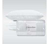 Calvin Klein Juego de 2 Almohadas de Cama para Dormir, 20 x 28 Pulgadas, tamaño estándar/Queen, Color Blanco