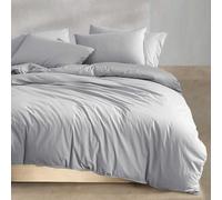 Calvin Klein - Juego de Funda de edredón Queen, Ropa de Cama de percal de algodón Lavado, decoración del hogar lujosamente Suave (percal Lavado Azul Acero, Queen)