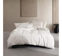 Calvin Klein - Juego de Funda de edredón tamaño Queen, lujosamente Suave decoración del hogar, Ropa de Cama Moderna de algodón Mezclado (Marfil Gris Jaspeado, Queen)