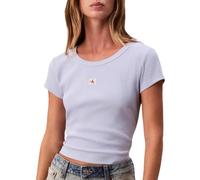 Calvin Klein Label - Camiseta para mujer, color morado, azul, S