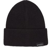Calvin Klein Leather Patch Docker Beanie K50K510978 Gorro de Punto, Negro (CK Black), OS para Hombre