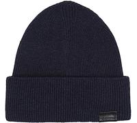 Calvin Klein Leather Patch Docker Beanie K50K510978 Gorro de Punto, Negro (CK Navy), OS para Hombre