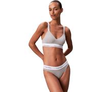Calvin Klein LGHTLY LV00QF8504 Bralette con Forro para Mujer, Gris (Gris Jaspeado), Talla S, Gris (Grey Heather), S