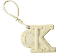 Calvin Klein Llavero Mujer Deboss Monogram Patch de piel, Amarillo (Green Essence), Talla Única