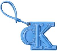 Calvin Klein Llavero Mujer Deboss Monogram Patch de piel, Azul (Marina Blue), Talla Única