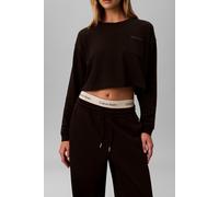 Calvin Klein Logo Jersey Long Sleeve Crop Black Talla: M | Manga Larga Outlet | Mujer | Negro