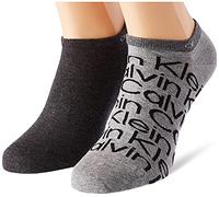 Calvin Klein Logo Men's Liner Socks 2 pack, Zapatillas de los hombres, mid grey melange, 39/42