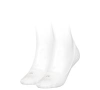 Calvin Klein Logo Women's Liner Socks 2 pack, Footie De las mujeres, White, 39/42