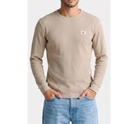 Calvin Klein Long Sleeve Waffle Badge T-shirt Plaza Taupe Talla: S | Manga Larga Outlet | Hombre | Negro